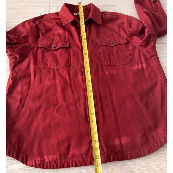 Duluth Trading Co men's fleece lined rusty red button down. 100% cotton. Sz 2XL - Picture 7 of 8